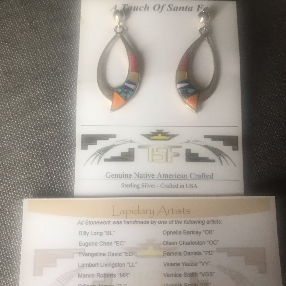 Genuine Native American Ear Rings - Picture 2 of 4
